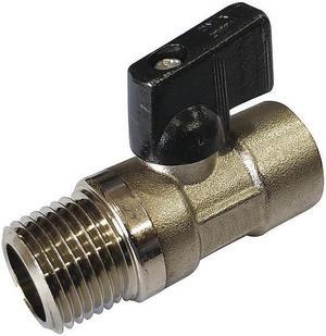 ZORO SELECT G-MVSP-38M 3/8" FNPT x MNPT Brass Mini Ball Valve Inline