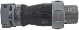 HUBBELL WIRING DEVICE-KELLEMS HBL4100PS1W Pin and Sleeve Plug,3P,4W,100A,600VAC