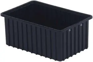 LEWISBINS DC2070 XL Polyethylene, Divider Box, Black, 16 1/2 in L, 7 in H