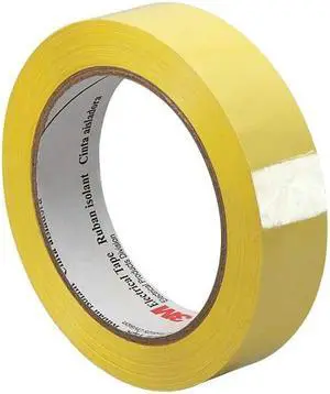 3M 3M 1318-1 0.25" x 72 yds Yellow Electrical Tape, 1 mil, 1/4"x72 yd., Yellow