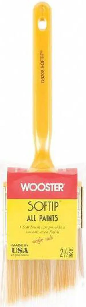 WOOSTER Q3208-2 1/2 2-1/2" Angle Sash Soft, Nylon/Polyester Bristle, Paint