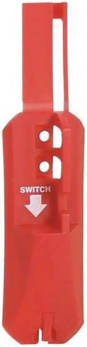 CONDOR 48KV18 Blockout Wall Switch Cvr,Red,2 Padlocks