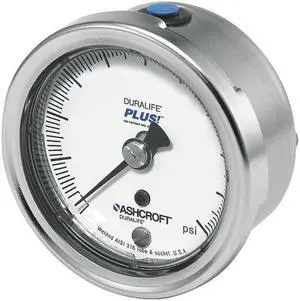 ASHCROFT 251009SW02BX6B15 Pressure Gauge,0 to 15 psi,2-1/2In,1/4In