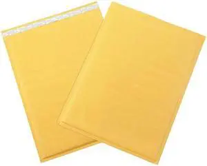 ZORO SELECT 39UK92 Self-Seal Bubble Mailers,#7,14 1/4"x20",Kraft,PK50
