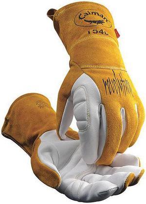 CAIMAN 1540-5 TIG Welding Gloves, Goatskin Palm, L, PR