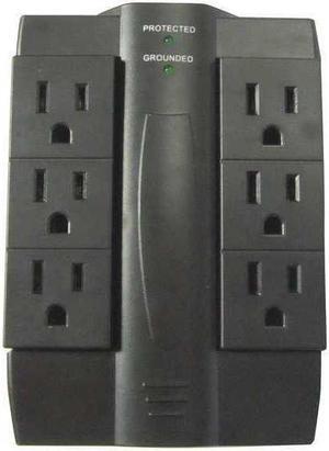 POWER FIRST 52NY38 Plug Adapter,6 Outlets,Connector 5-15P