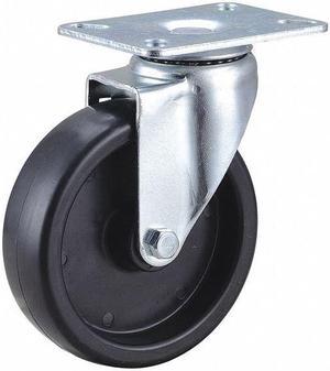 ZORO SELECT 33J003 Swivel NSF-Listed Plate Caster,350 lb.,NSF-Listed Plate Type