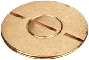 STEEL CITY 696-SC Floor Sub-Plate, Floor Box Type, 1 Gang, Brass