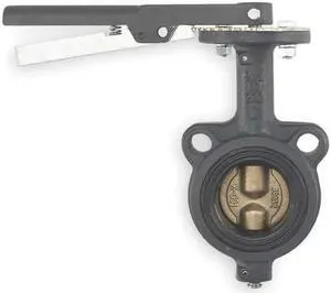 MILWAUKEE VALVE MW222B 2 1/2 Butterfly Valve,Wafer,2 1/2 In,CI,Buna
