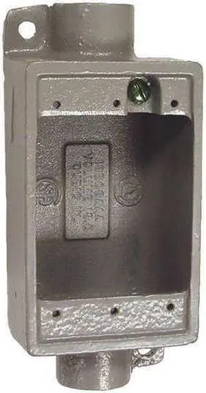 HUBBELL KILLARK FSC-3M Device Box,1" Hub,Shallow,2.87" W