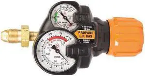 VICTOR 0781-3607 Gas Regulator,Brass,2-1/2" Gauge Size