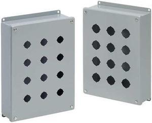 HOFFMAN E1PBG Pushbutton Enclosure,2.75 in. D,Steel