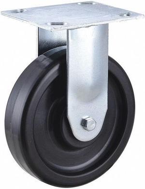 ZORO SELECT 02TM06101R001GN Rigid NSF-Listed Plate Caster,Phenolic,6 in,450 lb.
