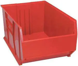 QUANTUM STORAGE SYSTEMS QUS997RD Storage Bin, Polypropylene, Red, 17 1/2 in H,