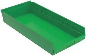 AKRO-MILS 30174GREEN Green Shelf Bin, 23-5/8"L x 11-1/8"W x 4"H
