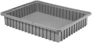 AKRO-MILS 33224GREY Industrial Grade Polymer, Divider Box, Gray, 22 3/8 in L, 4