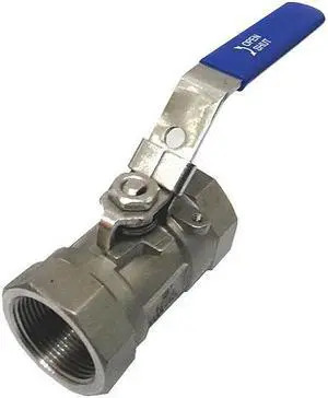 ZORO SELECT 06Q011N06114FSR 1-1/4" FNPT Stainless Steel Fire Safe Ball Valve