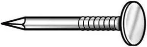 ZORO SELECT 4NEZ2 Roofing Nail,Flat,1 1/2 L,PK5610