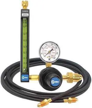 MILLER ELECTRIC 22-80-580-6 Flowmeter Regulator,Brass,Medium Duty