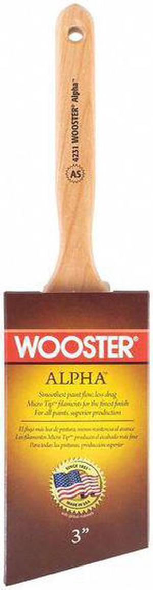 WOOSTER 4231-3 3" Angle Sash Paint Brush, Micro Tip Bristle, Wood Handle