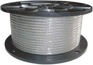 DAYTON 33RF56 Cable,3/32 in. dia.,25 ft.,7 x 7,Vinyl