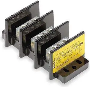 BUSSMANN 16005-3 Pwr Dist Block,310A,3P,1P Primary,600V