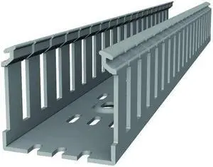 TYRAP TYD2X2WPG6 Wiring Duct,Wide Slot Wall,Gray,6 ft. L