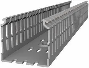 TYRAP TYD15X2NPG6 Wiring Duct,Narrow Slot Wall,Gray,6 ft.L