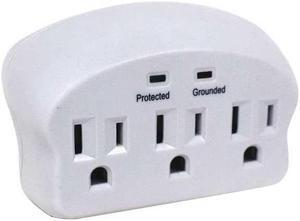 POWER FIRST 52NY48 Surge Protector Plug Adapter,3 Outlets