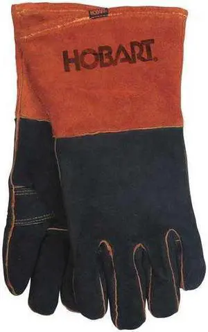 HOBART 770439 MIG Welding Gloves, Cowhide Palm, XL, PR