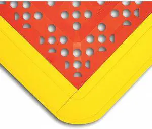 WEARWELL 546 Interlocking Drainage Mat Kit, 5/8 in Thickness, PVC, Red