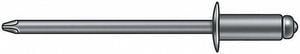 STANLEY ENGINEERED FASTENING SSD45SSBS201 Blind Rivet, Dome Head, 1/8 in Dia.,