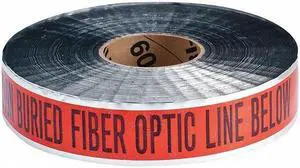 BRADY 91606 Detctbl Underground Tape,Orng/Blk,1000ft