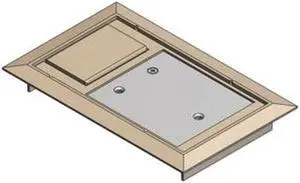 STEEL CITY 664-CST-SW-BGE Floor Box Cover,8-1/8 in.,Beige