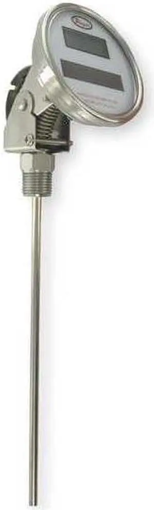 DWYER INSTRUMENTS DBTA3181 Digital solar-powered bimetal thermometer, range -58