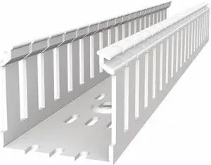 TYRAP TYD2X2WPW6 Wiring Duct,Wide Slot Wall,White,6 ft. L