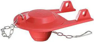 KORKY 2017BP Toilet Flapper,2" Size,Rubber,Red