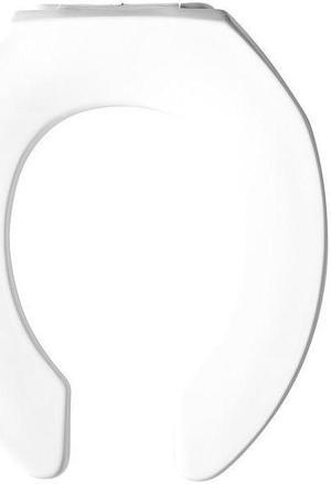 BEMIS 2155CT-000 Toilet Seat, Without Cover, Plastic, Elongated, White