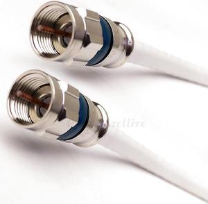 PHAT SATELLITE INTL - Commercial Rated 3GHz CMP Plenum RG6 Coaxial Cable 18AWG 75 Ohm UL ETL CMP CATVP Coax Patch Cord, Custom Cut and Made in USA (35ft, White)