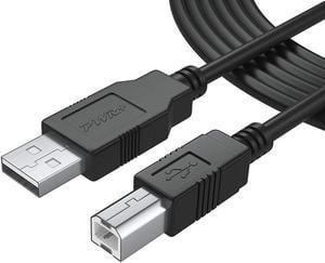 Pwr 12Ft Extra Long USB-2.0 Cable Type-A to Type-B High Speed Cord for Audio Interface, Midi Keyboard, USB Microphone, Mixer, Speaker, Monitor, Instrument, Strobe Light System Mac PC