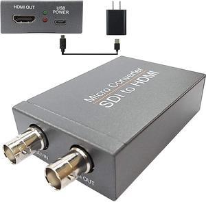 YOTOCAP 1080P SDI to HDMI Adapter Converter for CCTV SD HD and 3G SDI Signals to HDMI Adapter Female BNC to HDMI SDI Signals Display on HDMI