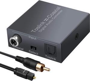 CAMWAY Optical to Coaxial, Coaxial to Optical Bi-Directional Swtich Digital Audio Converter Splitter Adapter, Digital Coax-to-Optical,Optical-to-Coaxial, Bi-Directional Coaxial to Optical Converter