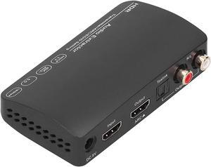 HDMI Splitter, HDMI Audio Extractor Switch, Bluetooth 5.0/4K/60HZ Analog Stereo R/L Audio Extractor Compatible with Dolby HD/DTS HD/Dolby Atoms/Dolby AC3/DTS/LPCM (HDCN0052M1)