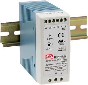 MW Mean Well DRA-40-24 24V 1.7A 40W Single Output Switching Power Supply