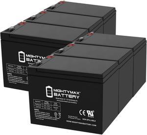 12V 8Ah Replacement Battery for Tripp Lite SMART1500RM2U UPS - 6 Pack