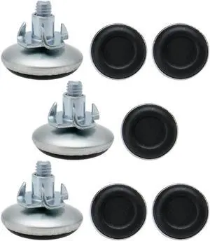 M8 x 15 x 30mm Leveling Feet Adjustable Leveler Protector for Chair Leg 8pcs
