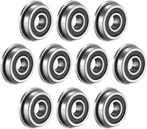 F695-2RS  Flange Ball Bearing 5x13x4mm Double Sealed (GCr15) Chrome Steel Bearings 10pcs