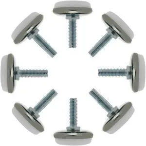 M6 x 20 x 30 Leveling Feet Protector Floor Round Base Leveler for Desk Leg 8pcs