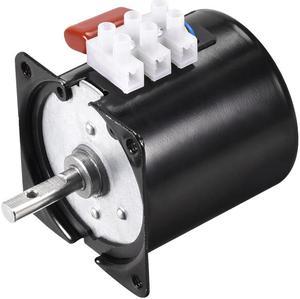 AC 110V Electric Synchronous Motor Metal Gear Turntable CW/CCW 2.5RPM 50-60HZ 14W 7mm Dia Central Shaft with Hole