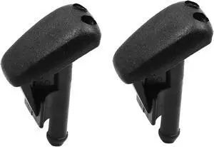 2pcs Black Plastic Front Windshield Wiper Washer Nozzles 61601384859 for BMW